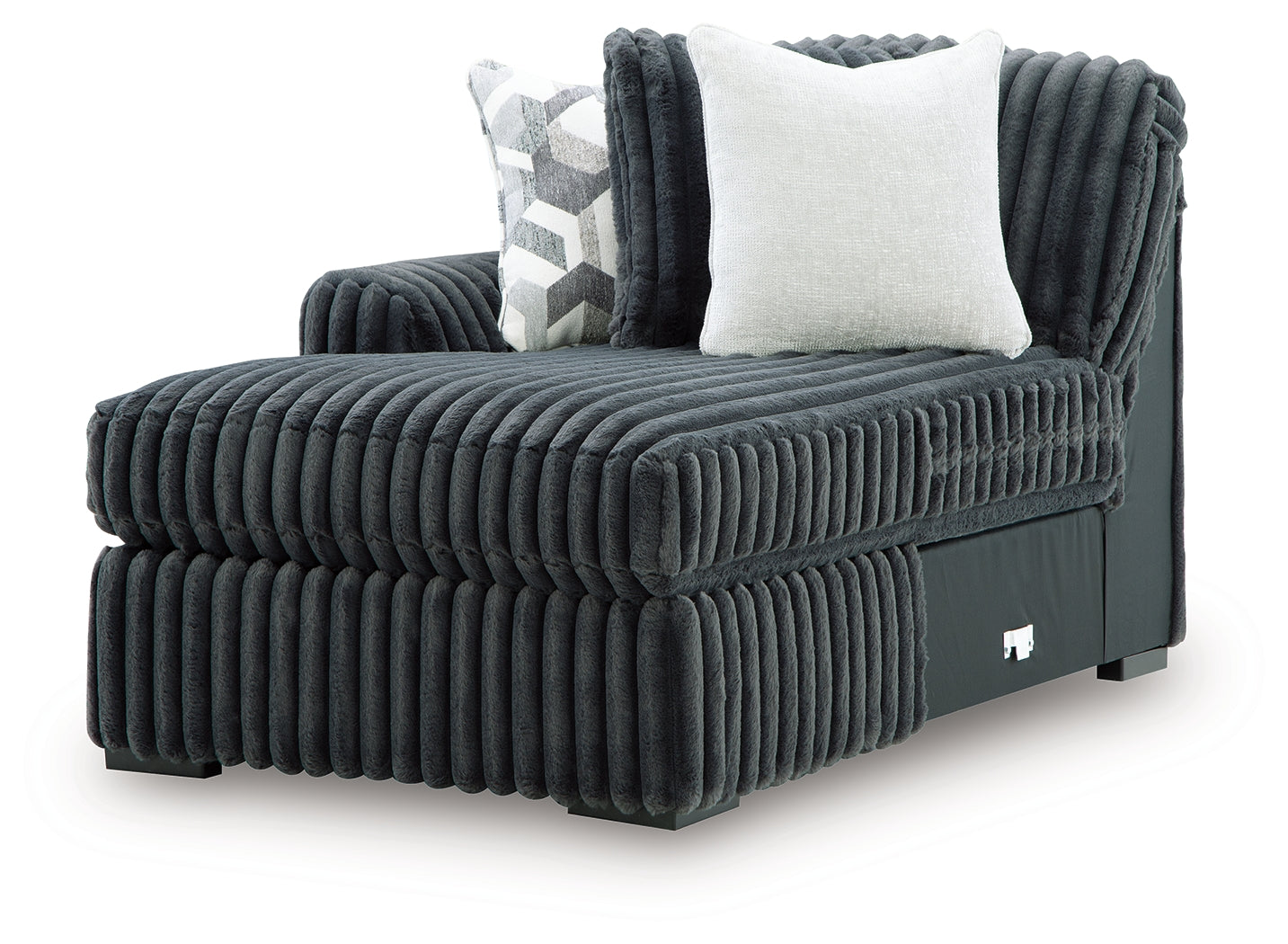 Midnight-Madness Gunmetal Left-Arm Facing Corner Chaise - 9810516