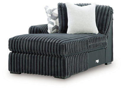 Midnight-Madness Gunmetal Left-Arm Facing Corner Chaise - 9810516