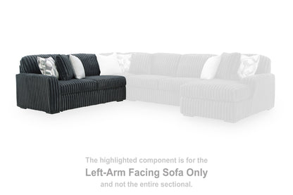 Midnight-Madness Gunmetal Left-Arm Facing Sofa - 9810566