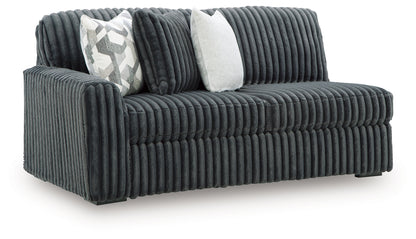 Midnight-Madness Gunmetal Left-Arm Facing Sofa - 9810566
