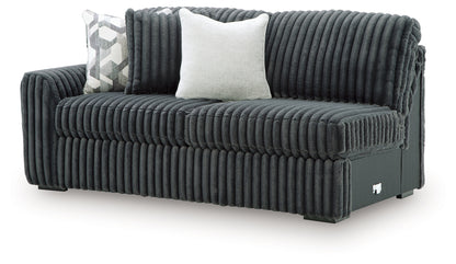 Midnight-Madness Gunmetal Left-Arm Facing Sofa - 9810566