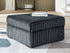 Midnight-Madness Gunmetal Oversized Accent Ottoman - 9810508