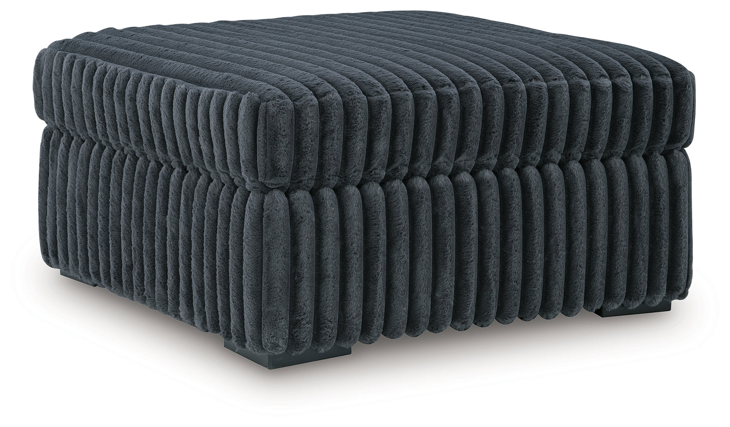 Midnight-Madness Gunmetal Oversized Accent Ottoman - 9810508