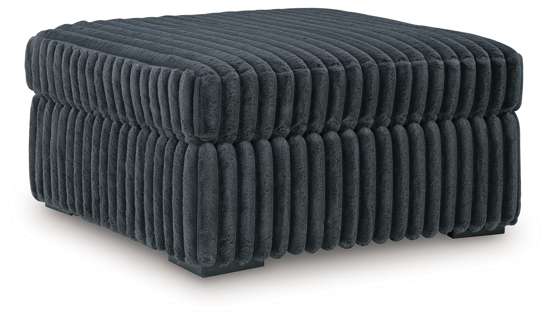 Midnight-Madness Gunmetal Oversized Accent Ottoman - 9810508