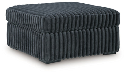 Midnight-Madness Gunmetal Oversized Accent Ottoman - 9810508
