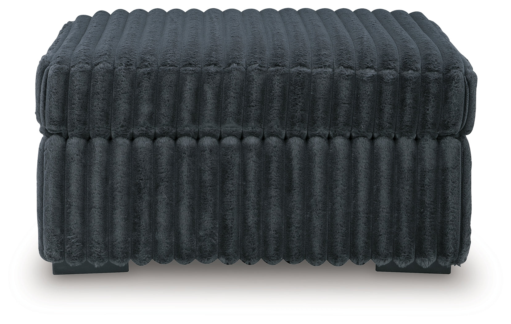 Midnight-Madness Gunmetal Oversized Accent Ottoman - 9810508