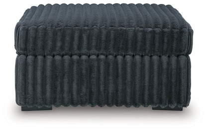 Midnight-Madness Gunmetal Oversized Accent Ottoman - 9810508