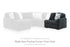 Midnight-Madness Gunmetal Right-Arm Facing Corner Chair - 9810565