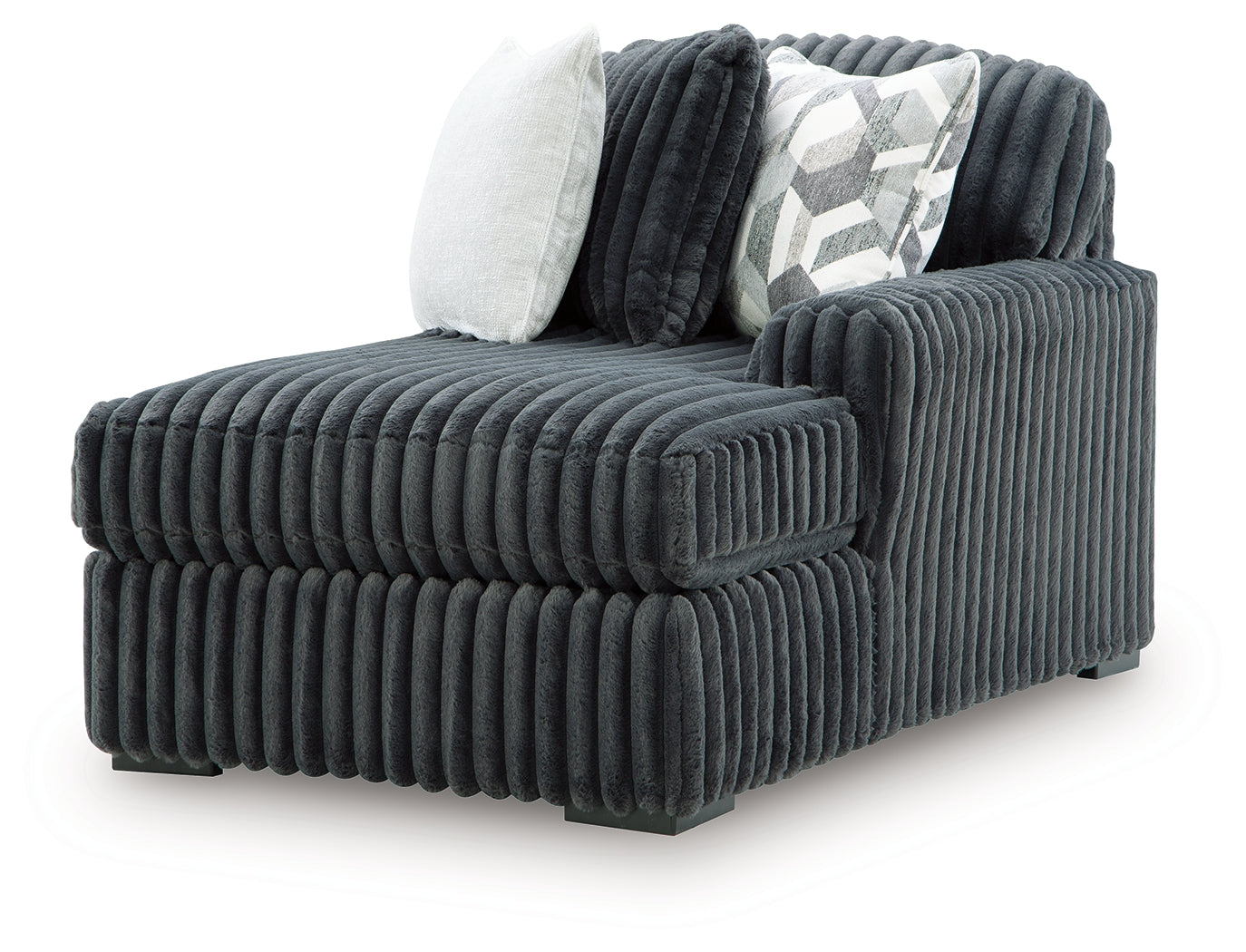 Midnight-Madness Gunmetal Right-Arm Facing Corner Chaise - 9810517