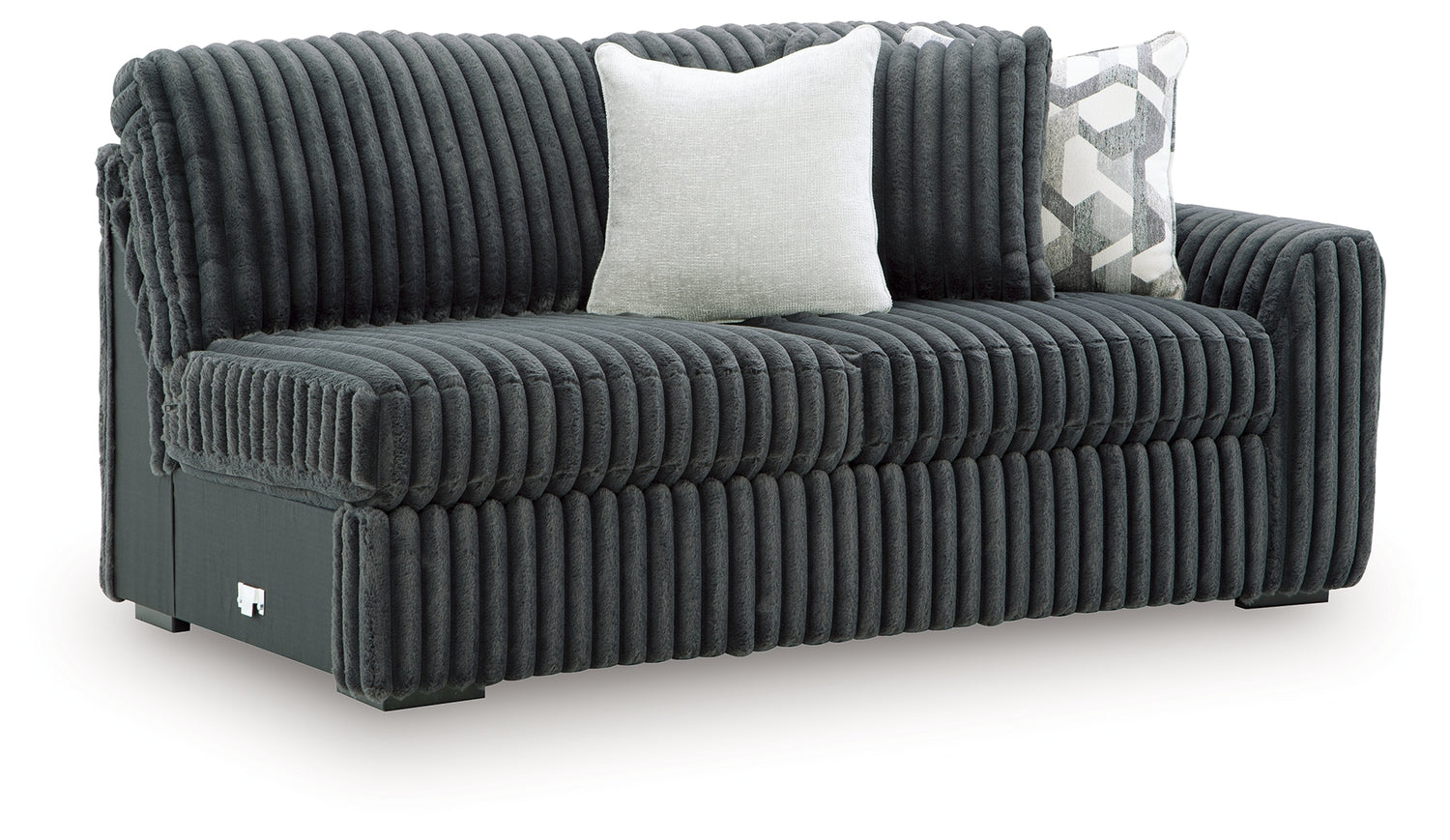 Midnight-Madness Gunmetal Right-Arm Facing Sofa - 9810567