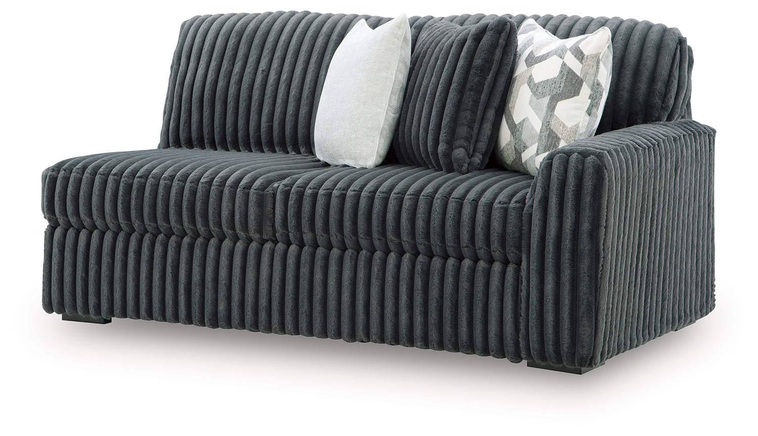 Midnight-Madness Gunmetal Right-Arm Facing Sofa - 9810567