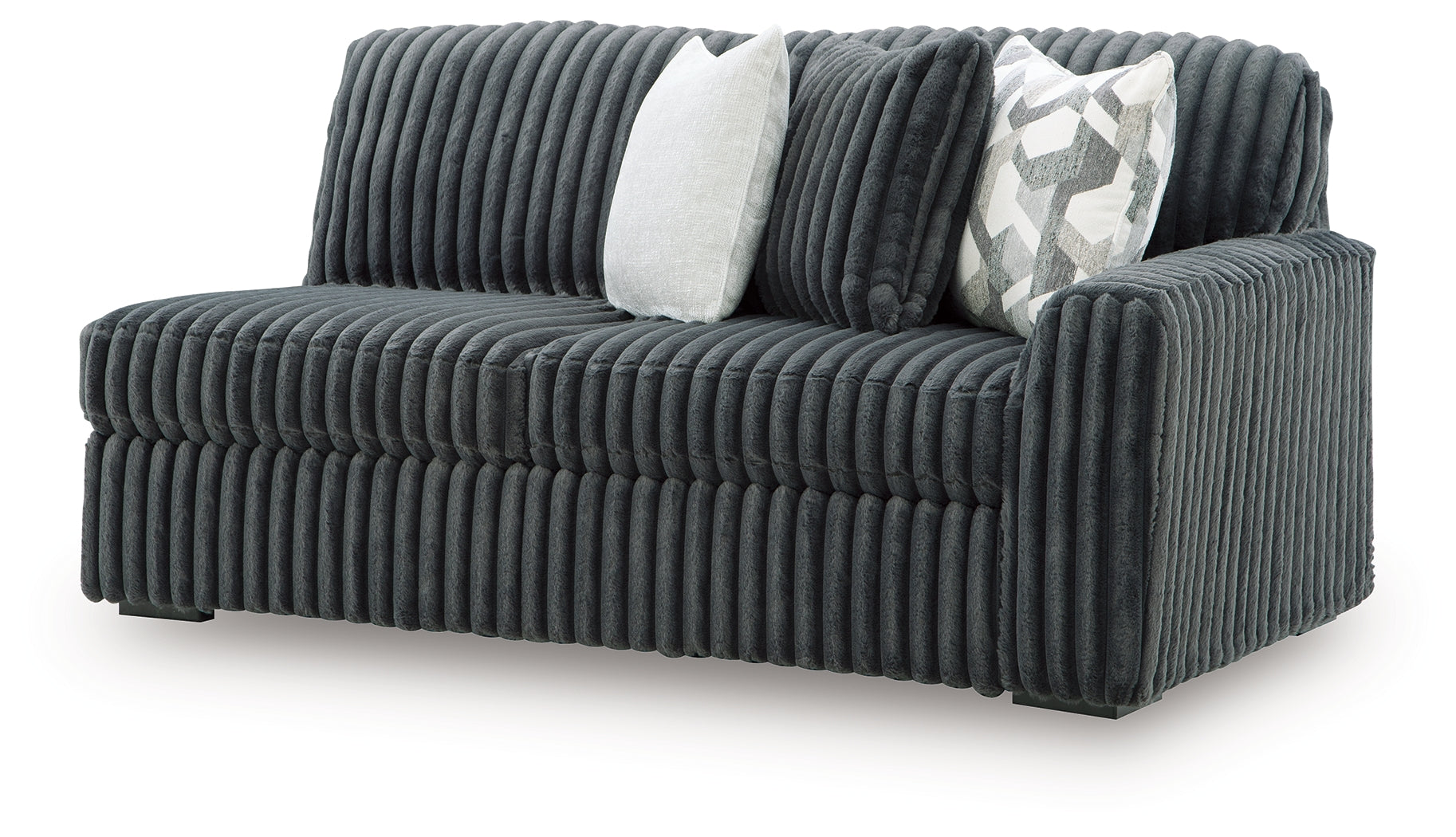 Midnight-Madness Gunmetal Right-Arm Facing Sofa - 9810567
