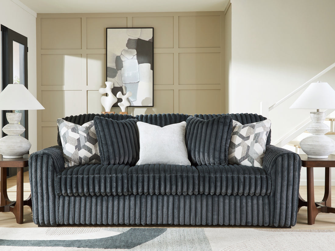 Midnight-Madness Gunmetal Sofa - 9810538
