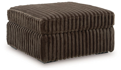 Midnight-Madness Loveseat, Oversized Chaise and Ottoman - 98104U3