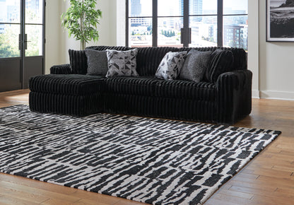 Midnight-Madness Onyx 2-Piece Sectional Sofa with Chaise - 98103S1