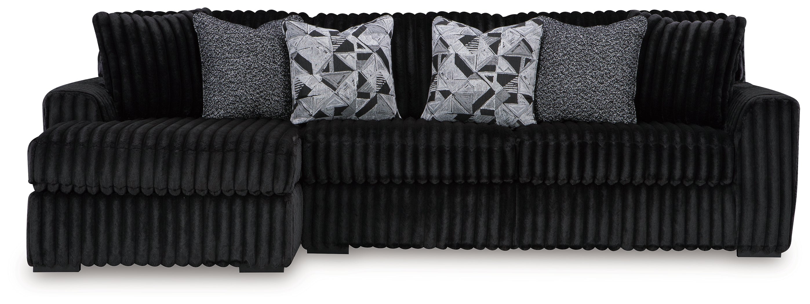 Midnight-Madness Onyx 2-Piece Sectional Sofa with Chaise - 98103S1