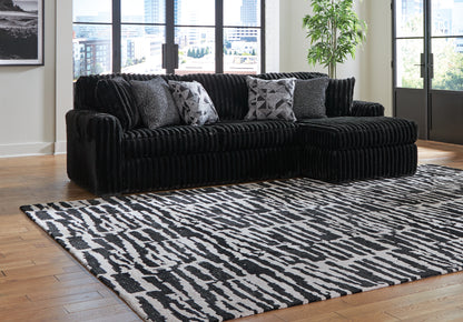 Midnight-Madness Onyx 2-Piece Sectional Sofa with Chaise - 98103S2