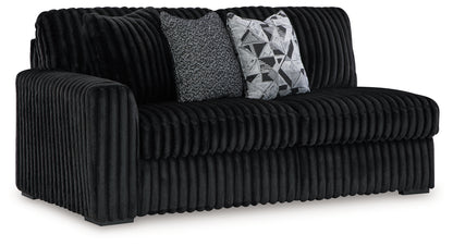 Midnight-Madness Onyx 3-Piece Sectional, Chaise and Oversized Accent Ottoman - 98103U1