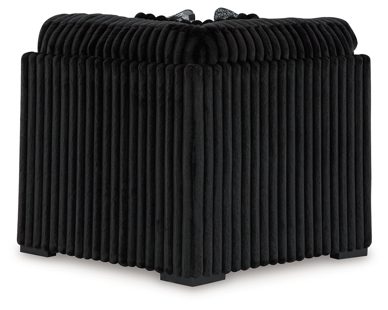 Midnight-Madness Onyx 3-Piece Sectional, Chaise and Oversized Accent Ottoman - 98103U1