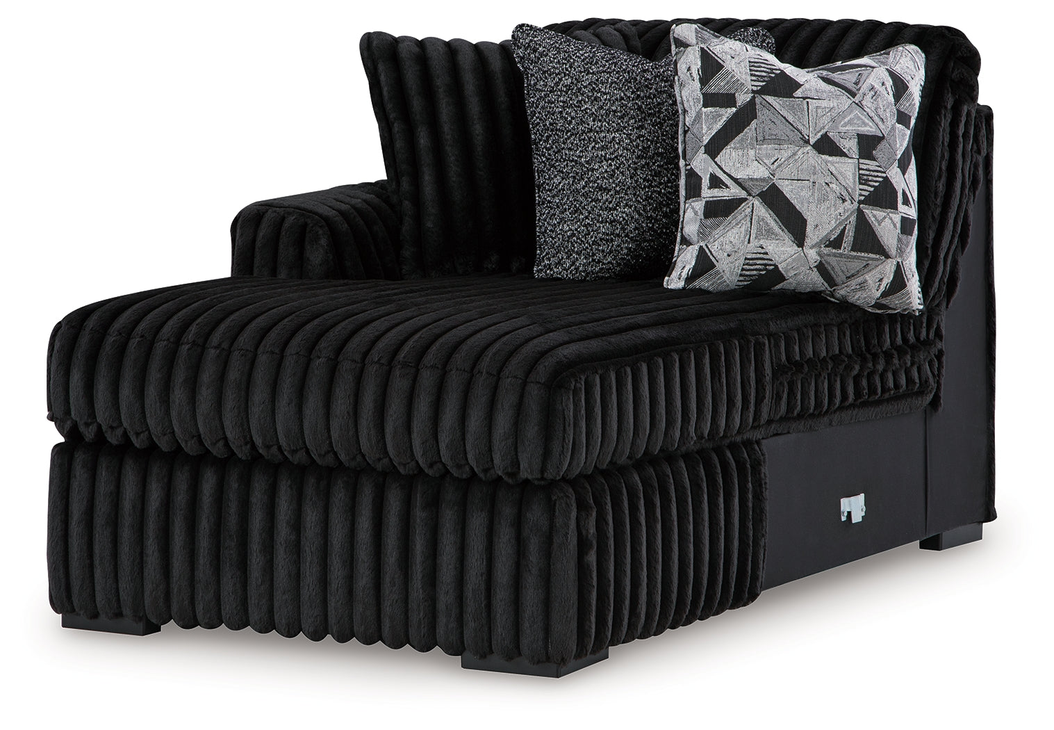 Midnight-Madness Onyx 3-Piece Sectional with Chaise - 98103S10