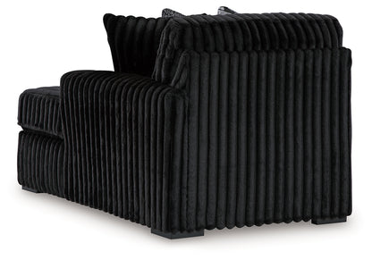 Midnight-Madness Onyx 3-Piece Sectional with Chaise - 98103S9