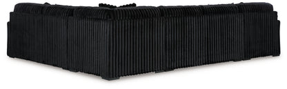 Midnight-Madness Onyx 4-Piece Sectional with Chaise - 98103S4