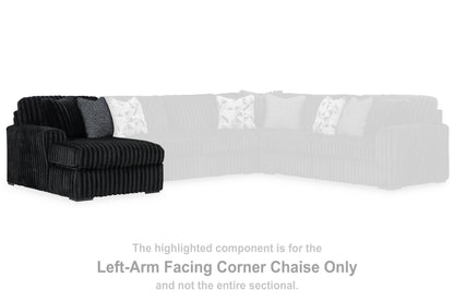 Midnight-Madness Onyx Left-Arm Facing Corner Chaise - 9810316