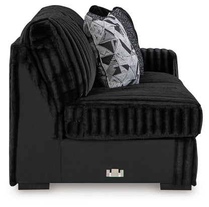Midnight-Madness Onyx Right-Arm Facing Sofa - 9810367