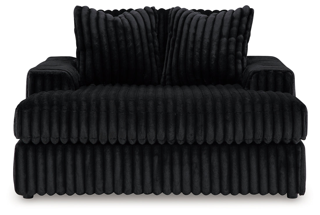 Midnight-Madness Oversized Chaise and Oversized Accent Ottoman - 98103U10