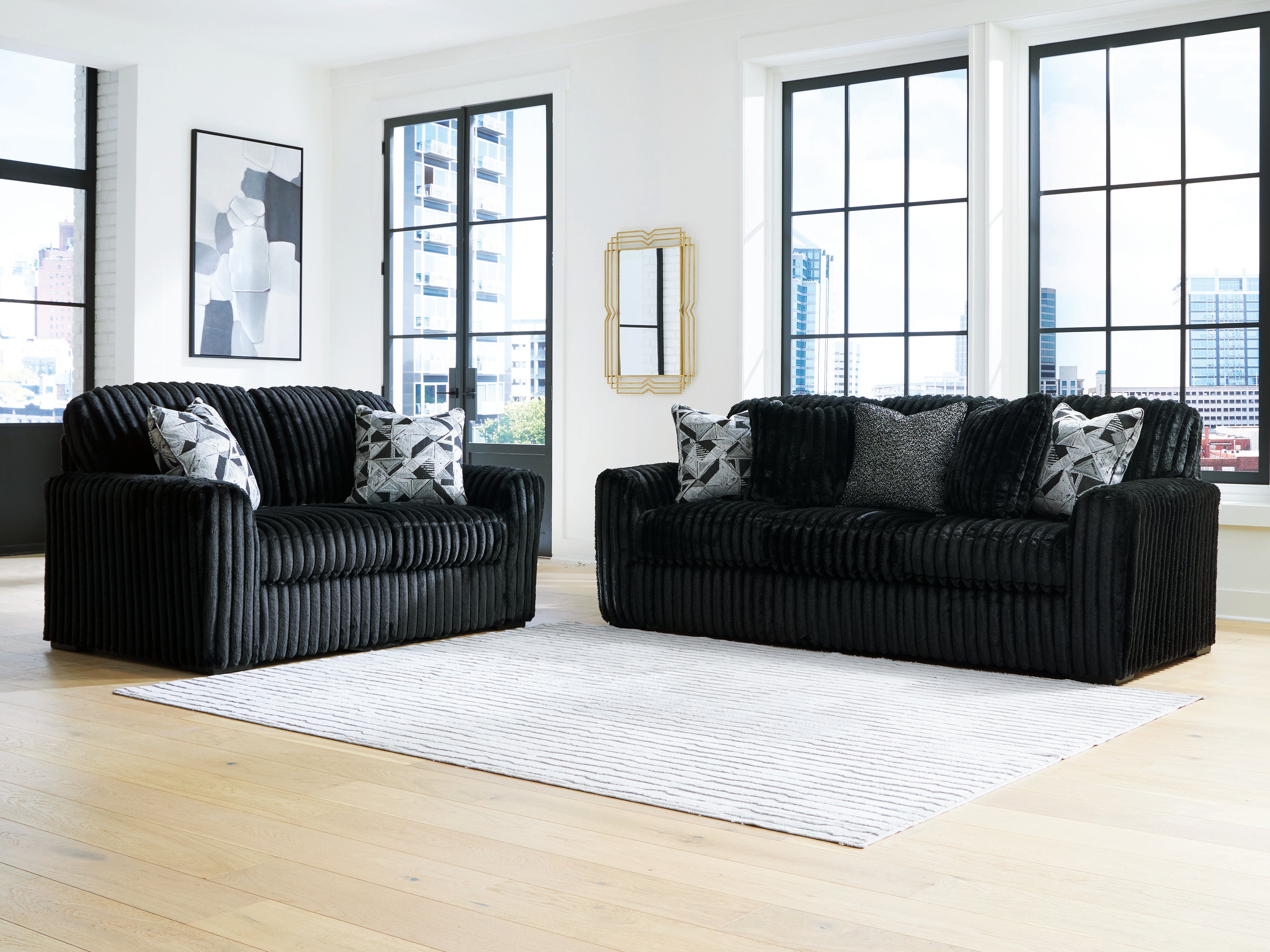 Midnight-Madness Sofa and Loveseat - 98103U9