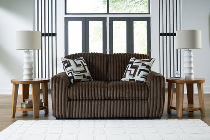 Midnight-Madness Sofa, Loveseat and Oversized Accent Ottoman - 98104U2
