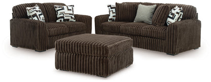 Midnight-Madness Sofa, Loveseat and Oversized Accent Ottoman - 98104U2