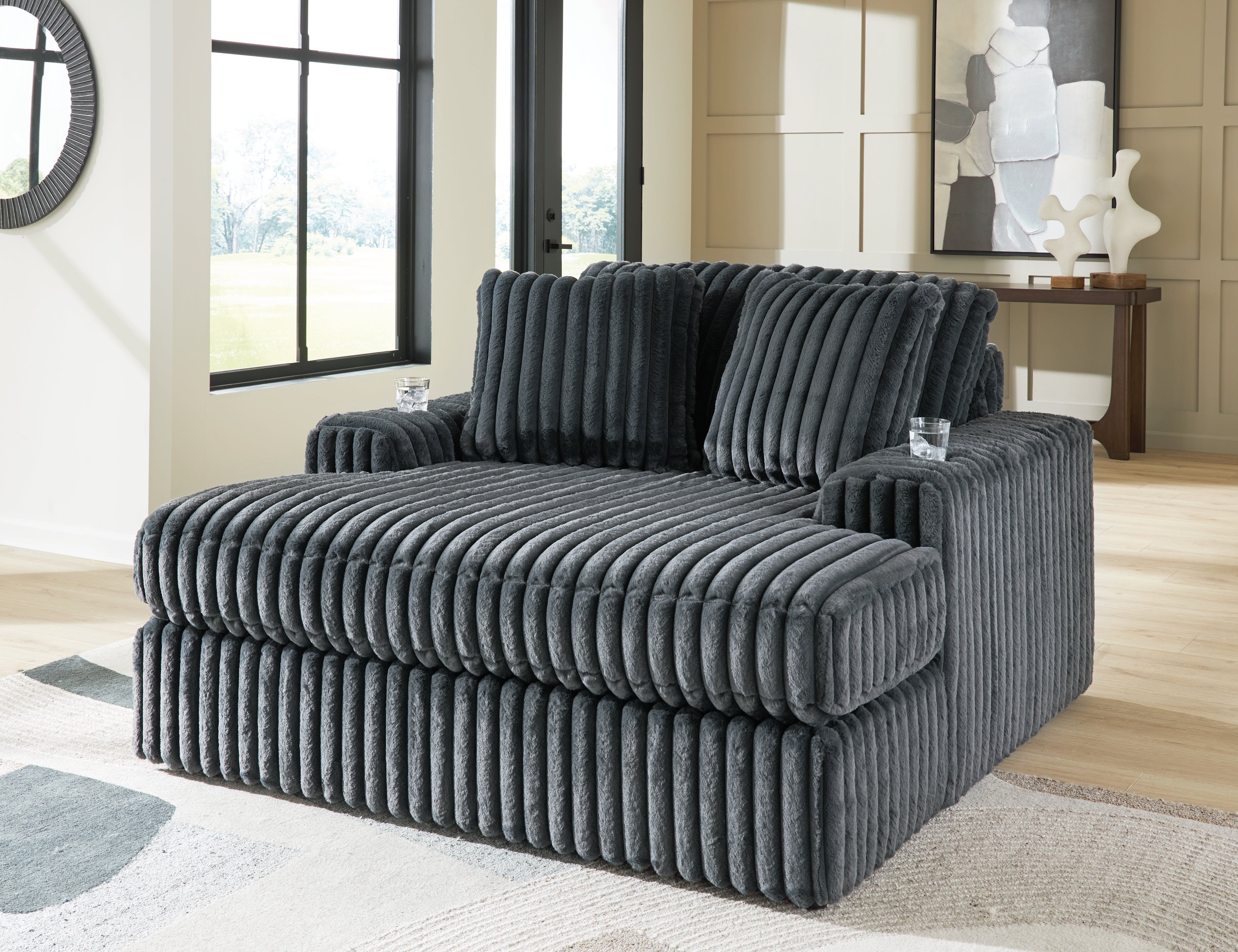 Midnight-Madness Sofa, Loveseat and Oversized Chaise - 98105U2