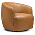 Mina 32" W Tan Vegan Leather Upholstered Swivel Barrel Chair - SCH00500711