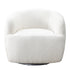 Mina White Boucle Swivel Chair - SCH00500701