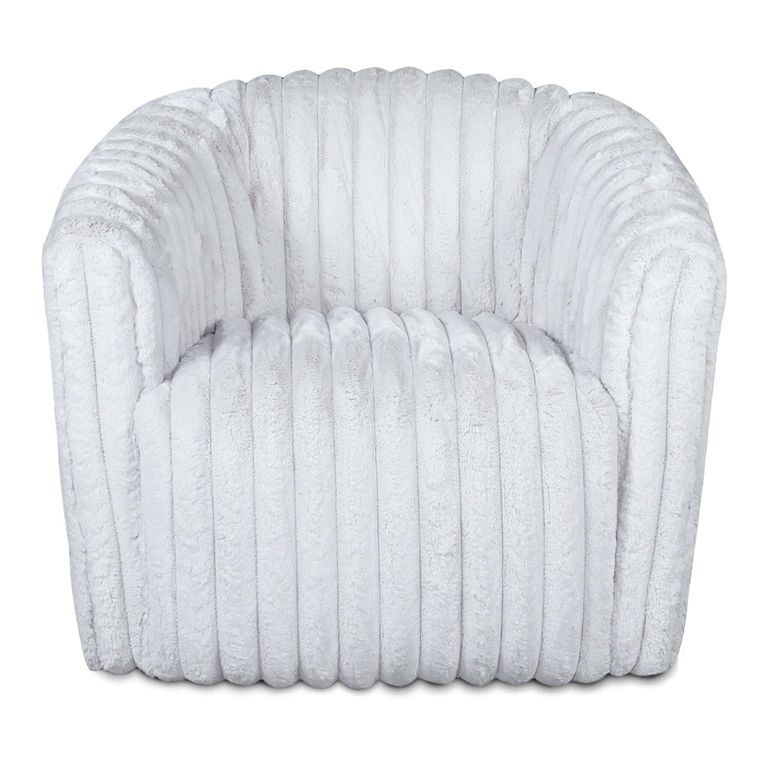Mira White Velvet Swivel Chair - SCH03500302