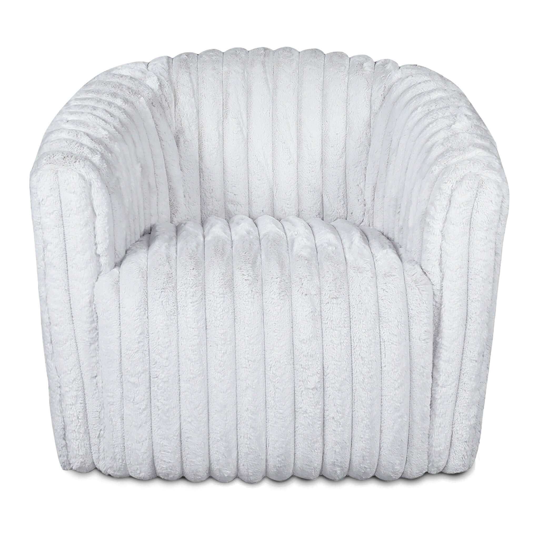 Mira White Velvet Swivel Chair - SCH03500302