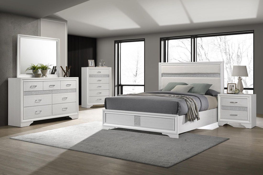 Miranda 5-piece California King Bedroom Set White - 205110KW-S5