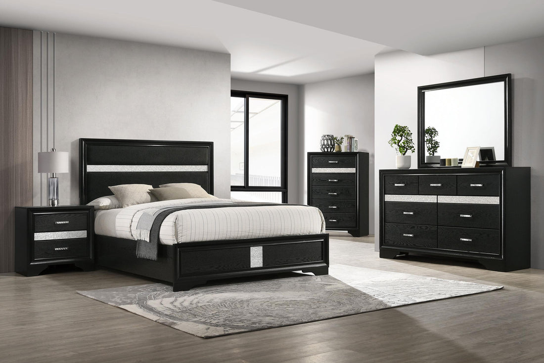 Miranda 5-piece Eastern King Bedroom Set Black - 206360KE-S5