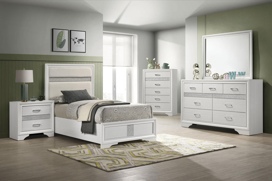 Miranda 5-piece Twin Bedroom Set White - 205110T-S5