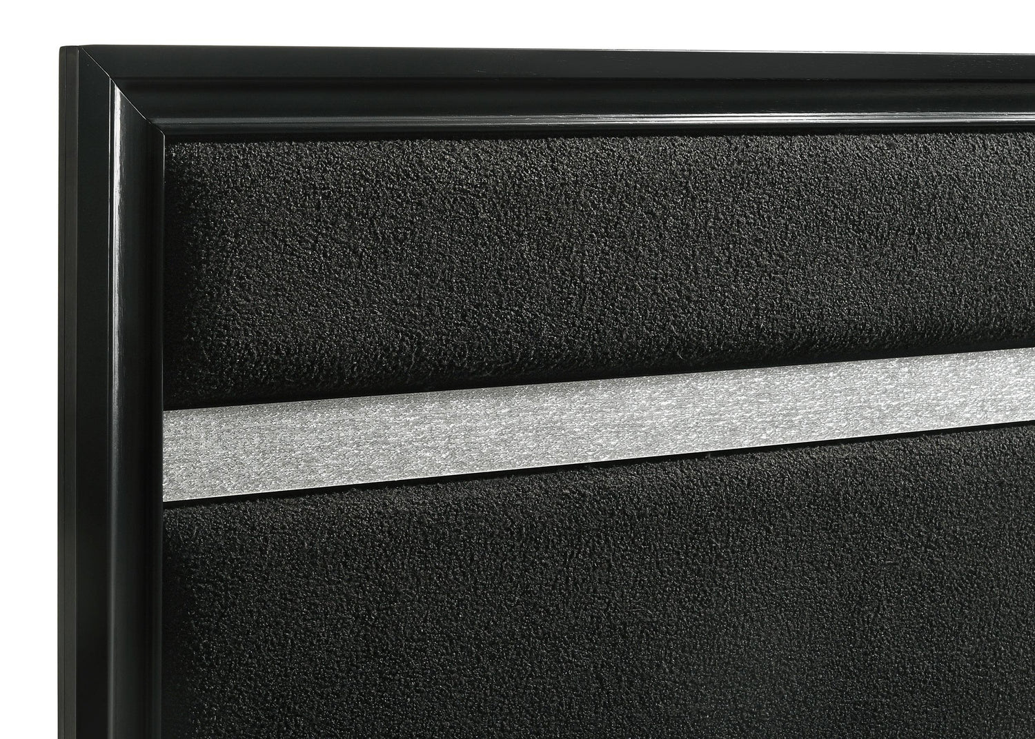 Miranda 55-inch Upholstered Eastern King Panel Bed Black - 206360KE