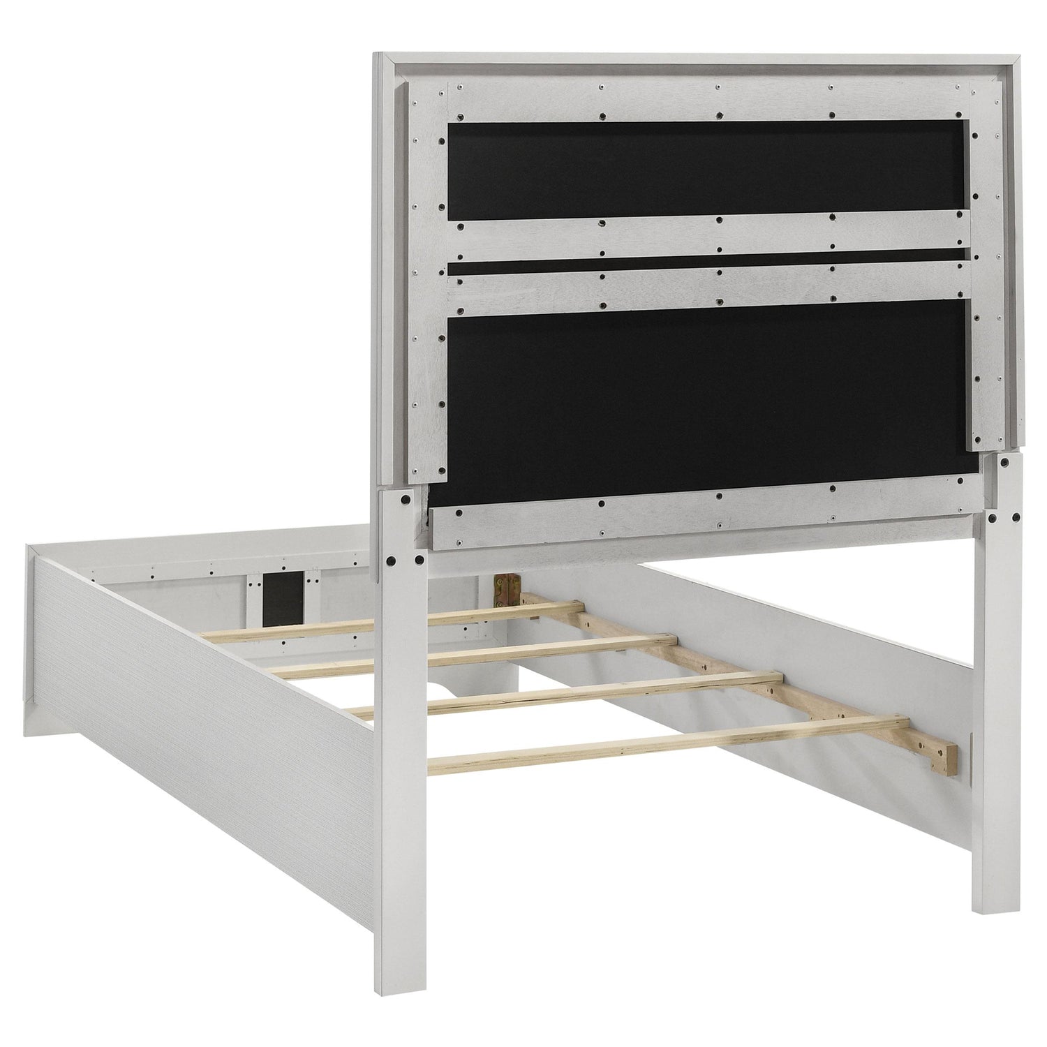 Miranda 55-inch Upholstered Twin Panel Bed White - 205110T