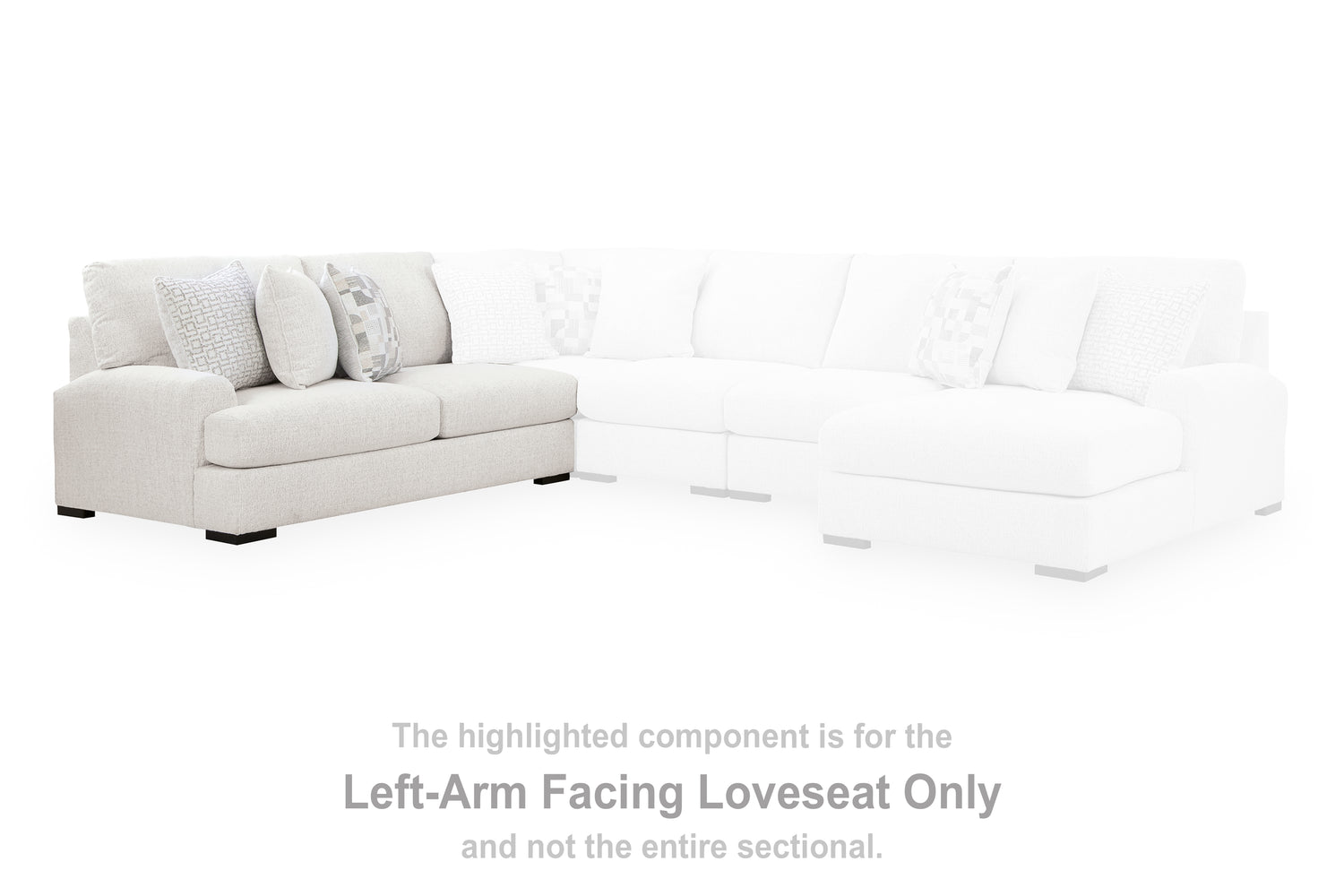 Misty-Lakes Chalk Left-Arm Facing Loveseat - PC6690655