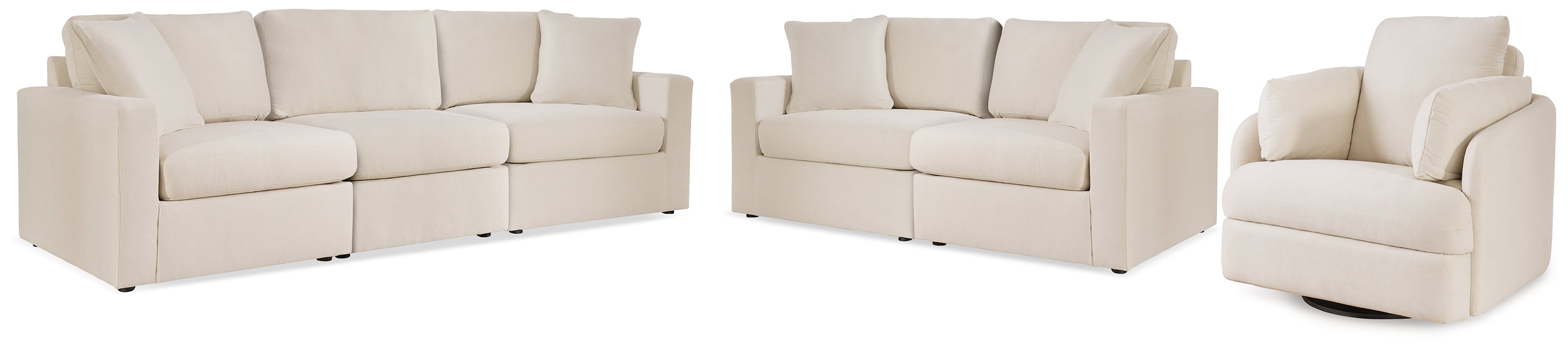 Modmax  3-Piece Sectional Sofa, 2-Piece Sectional Loveseat and Swivel Glider Recliner - 92103U21