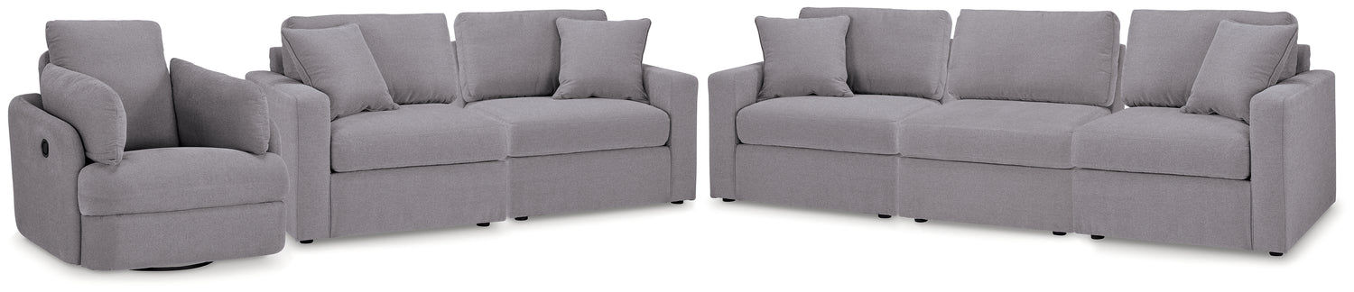 Modmax  3-Piece Sectional Sofa, 2-Piece Sectional Loveseat and Swivel Glider Recliner - 92104U21