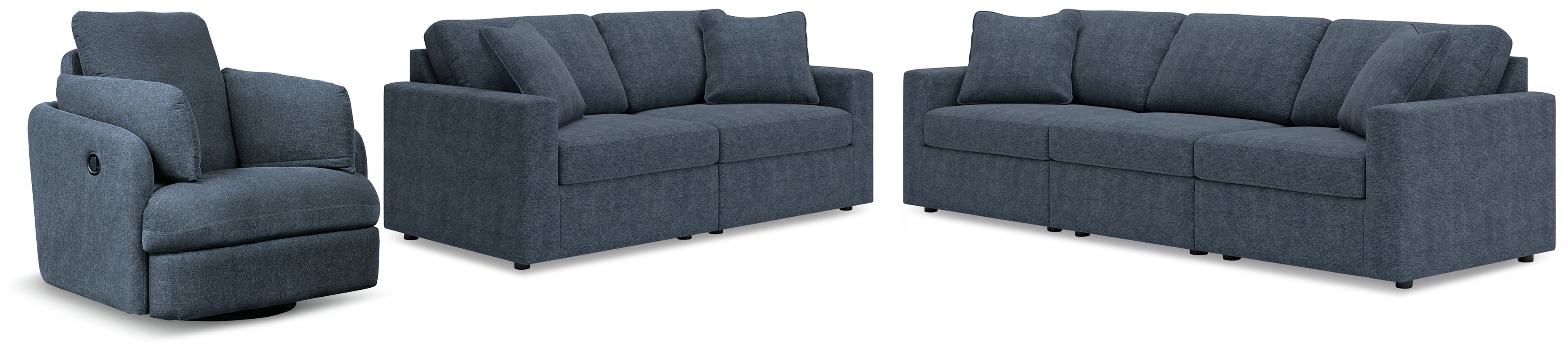 Modmax  3-Piece Sectional Sofa, 2-Piece Sectional Loveseat and Swivel Glider Recliner - 92121U21