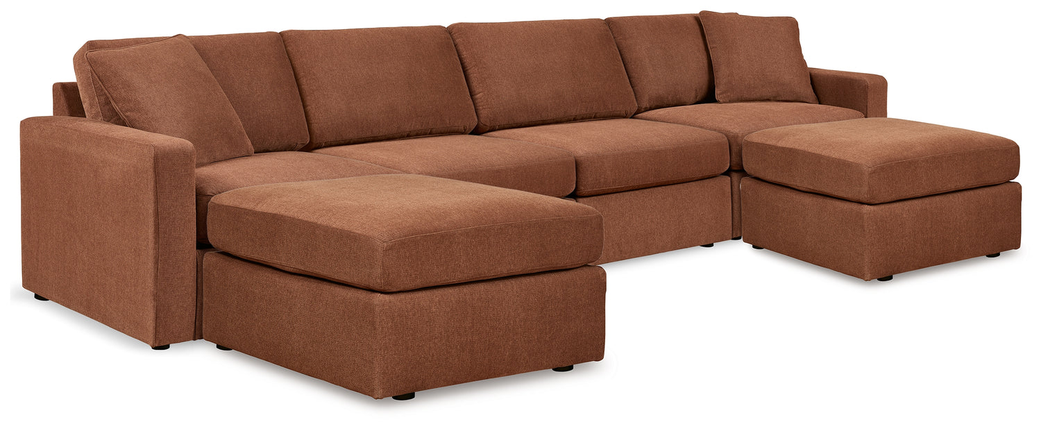 Modmax  4-Piece Sectional and 2 Ottomans - 92102U1