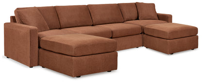 Modmax  4-Piece Sectional and 2 Ottomans - 92102U1