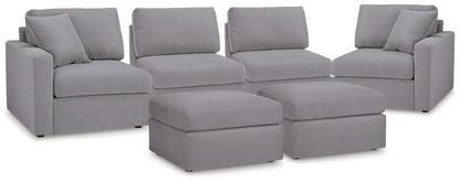 Modmax  4-Piece Sectional and 2 Ottomans - 92104U1