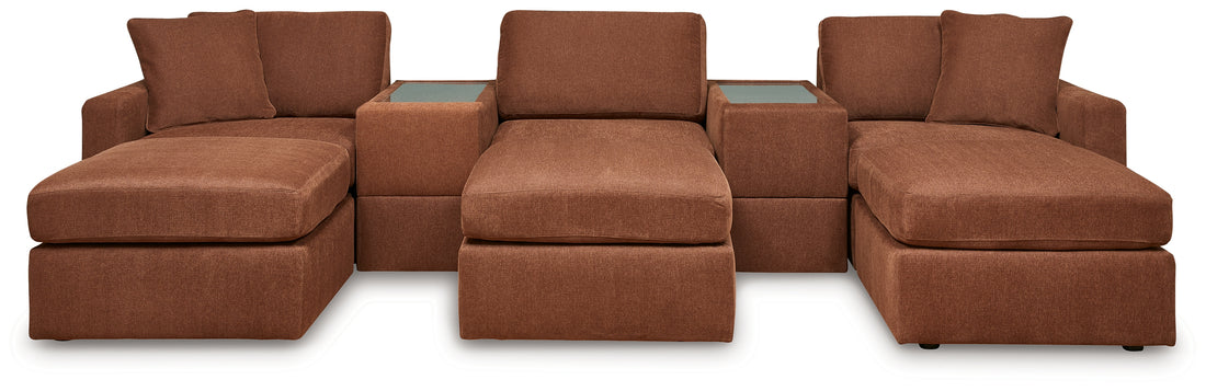 Modmax  5-Piece Sectional and 3 Ottomans - 92102U19